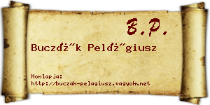 Buczák Pelágiusz névjegykártya